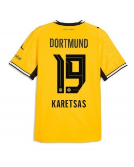 Borussia Dortmund Konstantinos Karetsas #19 Maglia Gara Casa Repliche 2026-27 Maniche Corte Borussia Dortmund Konstantinos Karetsas #19 Maglia Gara Casa Repliche 2026-27 Maniche Corte